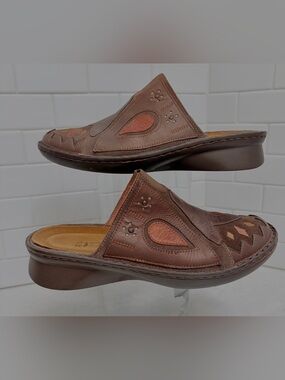 Naot Clogs Women’s size 38 Brown Leather Casual Boho Cottagecore Shoes